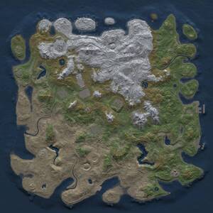 Thumbnail Rust Map: Procedural Map, Size: 5000, Seed: 1618, 16 Monuments