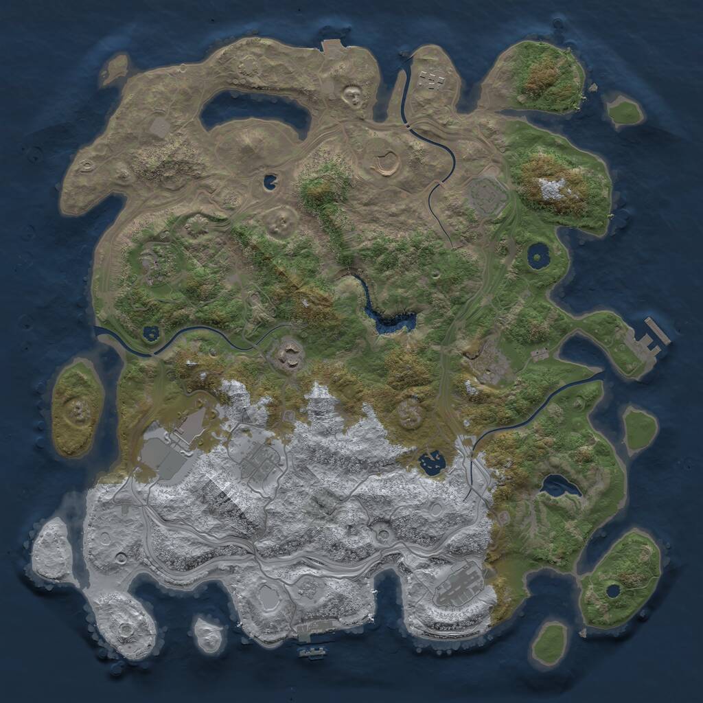 Rust Map: Procedural Map, Size: 4250, Seed: 1588870725, 16 Monuments