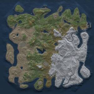 Thumbnail Rust Map: Procedural Map, Size: 4500, Seed: 1661419427, 15 Monuments