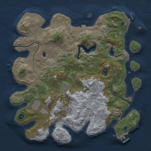 Thumbnail Rust Map: Procedural Map, Size: 4000, Seed: 3102024, 14 Monuments