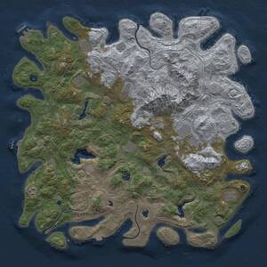 Thumbnail Rust Map: Procedural Map, Size: 5000, Seed: 1045751668, 15 Monuments