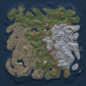 Thumbnail Rust Map: Procedural Map, Size: 4250, Seed: 429762943, 16 Monuments