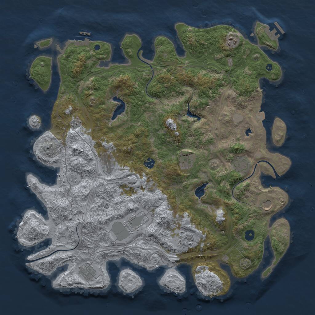 Rust Map: Procedural Map, Size: 4500, Seed: 1584898320, 15 Monuments