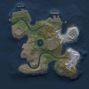 Thumbnail Rust Map: Procedural Map, Size: 2000, Seed: 853645228, 5 Monuments