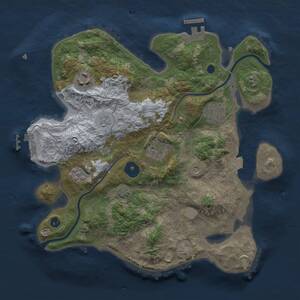 Thumbnail Rust Map: Procedural Map, Size: 3000, Seed: 724964752, 10 Monuments