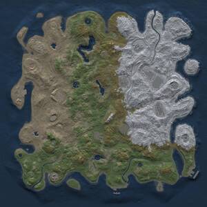 Thumbnail Rust Map: Procedural Map, Size: 4800, Seed: 684741653, 17 Monuments