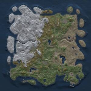 Thumbnail Rust Map: Procedural Map, Size: 4500, Seed: 16000, 15 Monuments