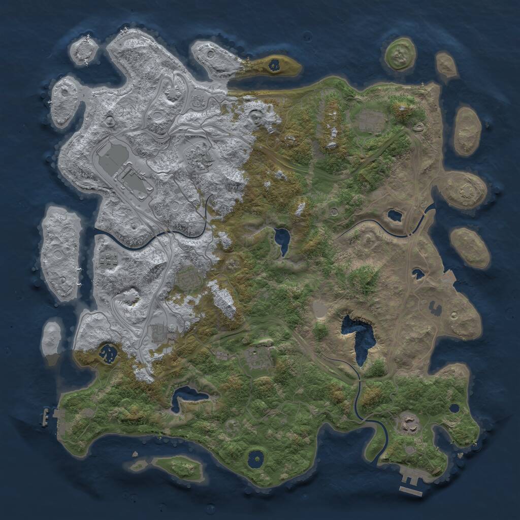 Rust Map: Procedural Map, Size: 4500, Seed: 16000, 15 Monuments