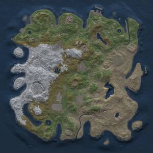 Thumbnail Rust Map: Procedural Map, Size: 4000, Seed: 147856654, 15 Monuments