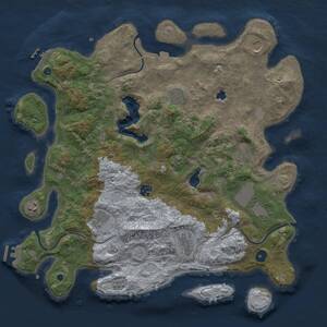 Thumbnail Rust Map: Procedural Map, Size: 4200, Seed: 1576085197, 15 Monuments