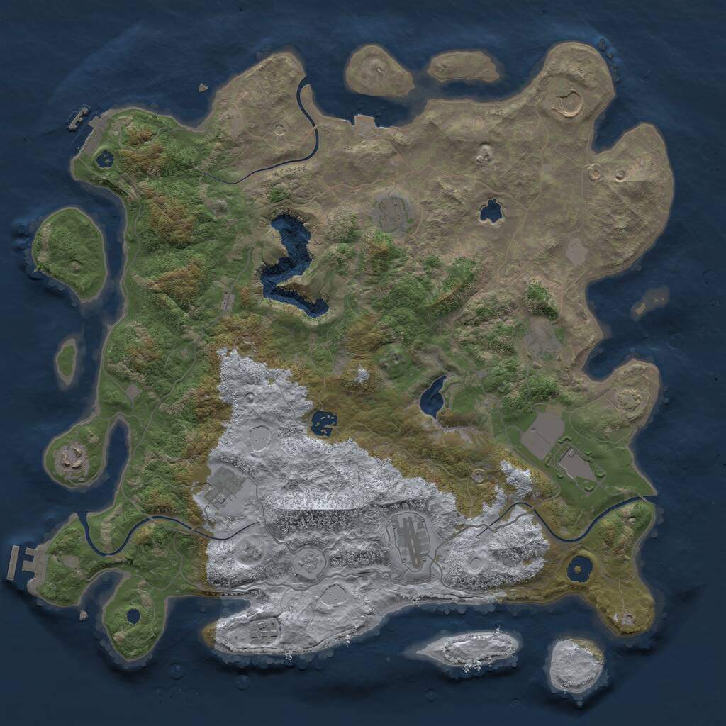 Rust Map: Procedural Map, Size: 4200, Seed: 1576085197, 15 Monuments