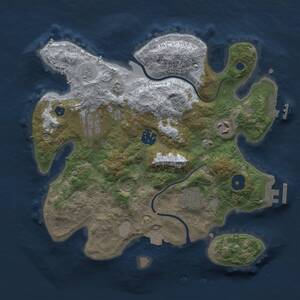 Thumbnail Rust Map: Procedural Map, Size: 3000, Seed: 187110280, 11 Monuments