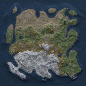 Thumbnail Rust Map: Procedural Map, Size: 3500, Seed: 1914967749, 12 Monuments