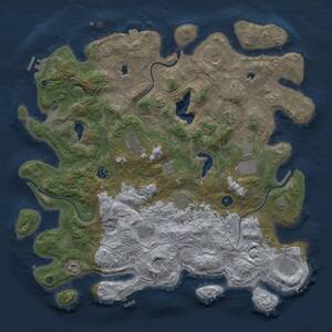 Thumbnail Rust Map: Procedural Map, Size: 4500, Seed: 1558099, 16 Monuments