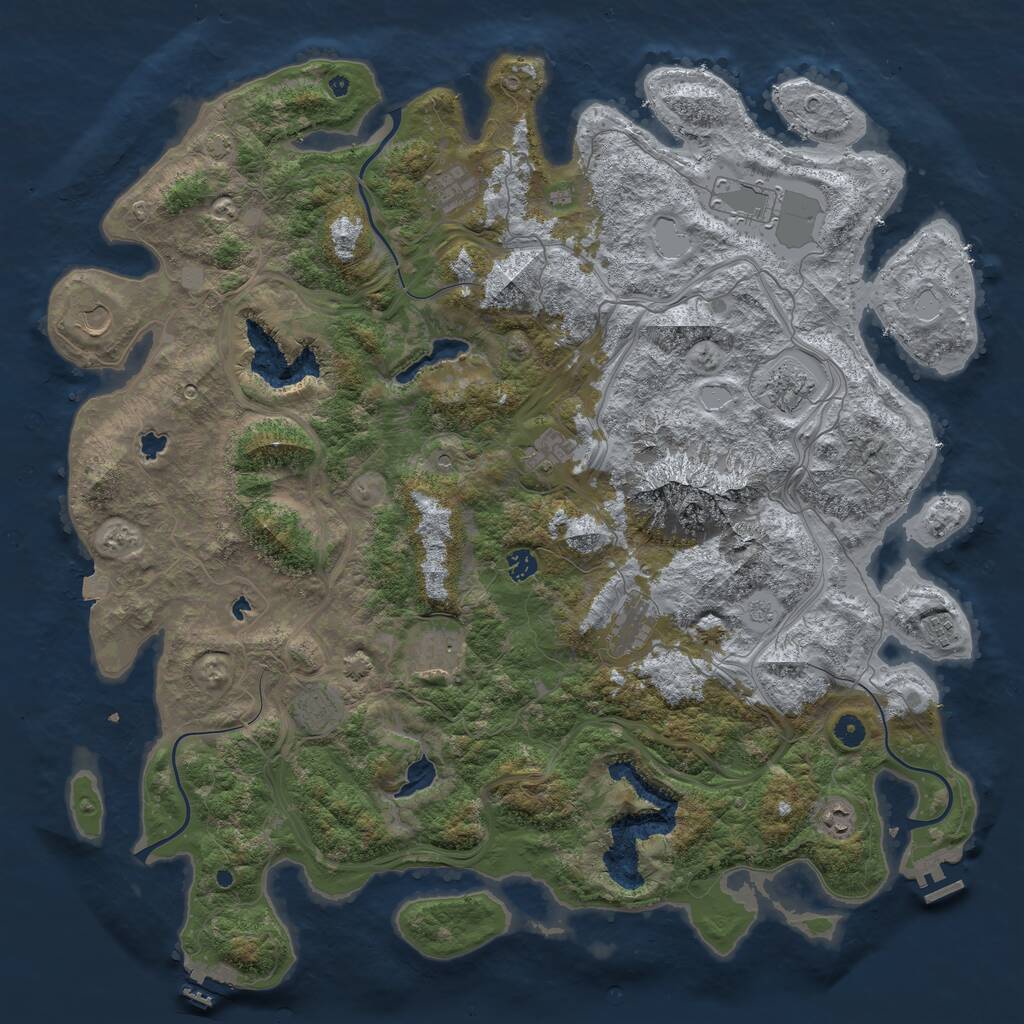 Rust Map: Procedural Map, Size: 5000, Seed: 20241004, 19 Monuments