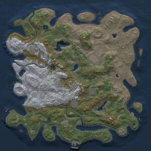 Thumbnail Rust Map: Procedural Map, Size: 4500, Seed: 135535852, 15 Monuments