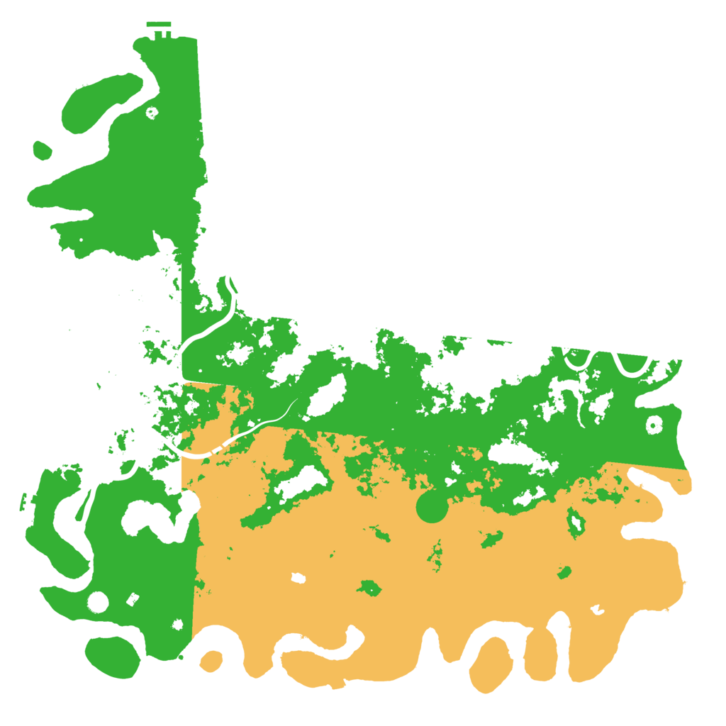 Biome Rust Map: Procedural Map, Size: 6000, Seed: 1234137734
