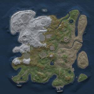 Thumbnail Rust Map: Procedural Map, Size: 3500, Seed: 2131518973, 13 Monuments