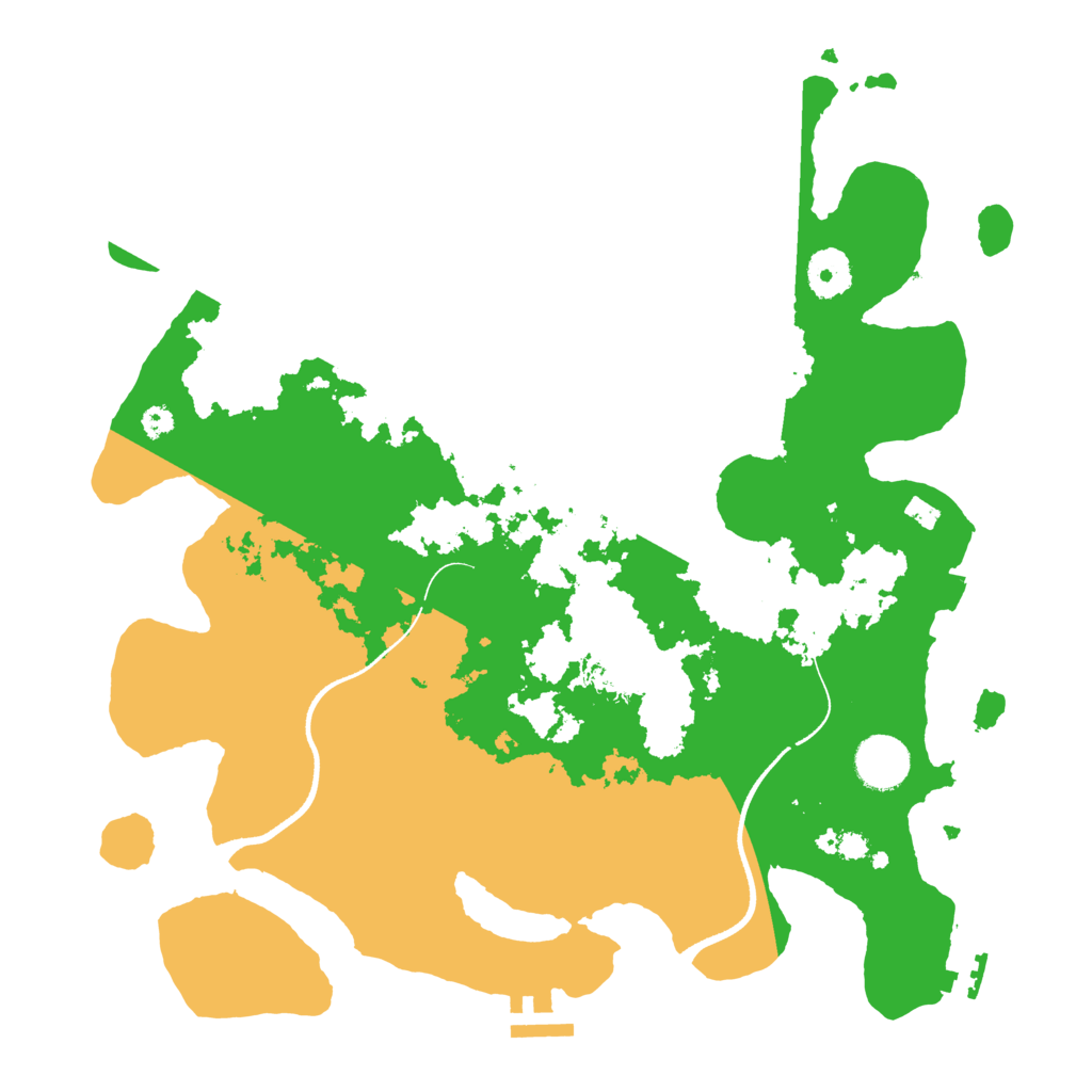 Biome Rust Map: Procedural Map, Size: 3500, Seed: 258624659