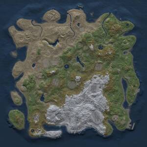 Thumbnail Rust Map: Procedural Map, Size: 4500, Seed: 314174162, 17 Monuments