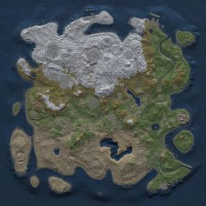 Thumbnail Rust Map: Procedural Map, Size: 4000, Seed: 1020241, 13 Monuments