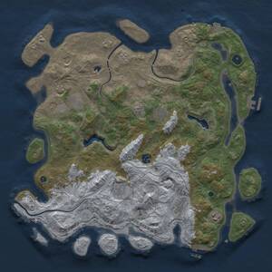 Thumbnail Rust Map: Procedural Map, Size: 4250, Seed: 213700410, 15 Monuments