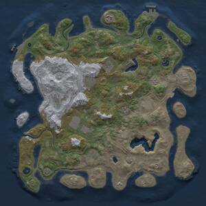 Thumbnail Rust Map: Procedural Map, Size: 4253, Seed: 1954084102, 15 Monuments