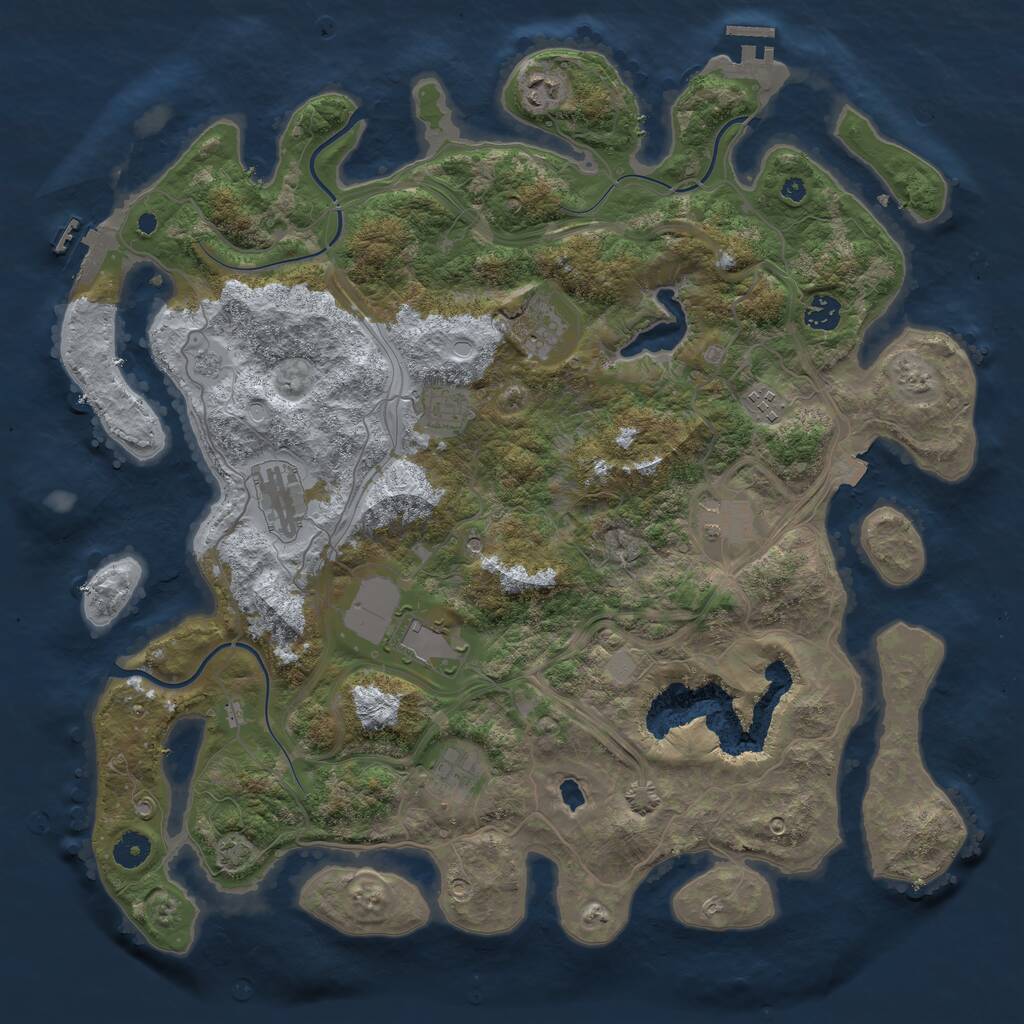 Rust Map: Procedural Map, Size: 4253, Seed: 1954084102, 15 Monuments