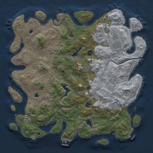 Thumbnail Rust Map: Procedural Map, Size: 4500, Seed: 452284435, 16 Monuments