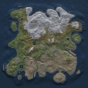 Thumbnail Rust Map: Procedural Map, Size: 3500, Seed: 545965137, 13 Monuments