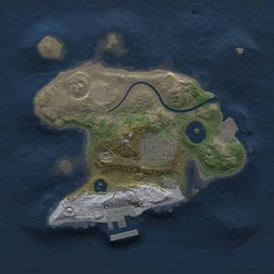 Thumbnail Rust Map: Procedural Map, Size: 2000, Seed: 524825825, 3 Monuments