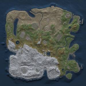 Thumbnail Rust Map: Procedural Map, Size: 3500, Seed: 1306566125, 16 Monuments