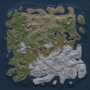 Thumbnail Rust Map: Procedural Map, Size: 5000, Seed: 57899434, 17 Monuments