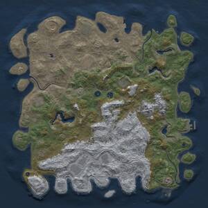 Thumbnail Rust Map: Procedural Map, Size: 5200, Seed: 3014089, 16 Monuments