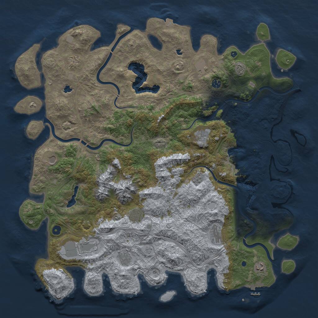 Rust Map: Procedural Map, Size: 5200, Seed: 3014089, 16 Monuments