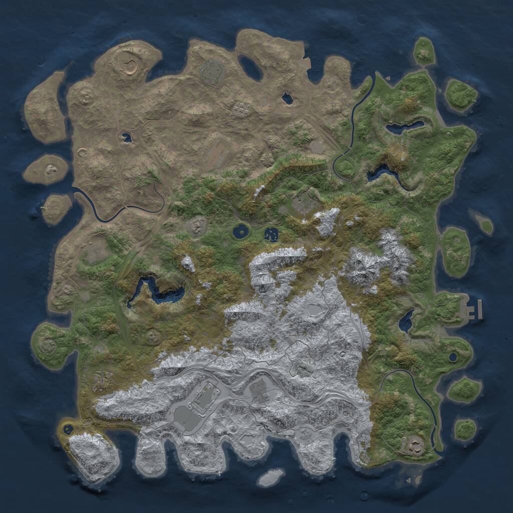 Rust Map: Procedural Map, Size: 5200, Seed: 3014089, 16 Monuments