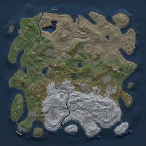 Thumbnail Rust Map: Procedural Map, Size: 4250, Seed: 253678, 16 Monuments