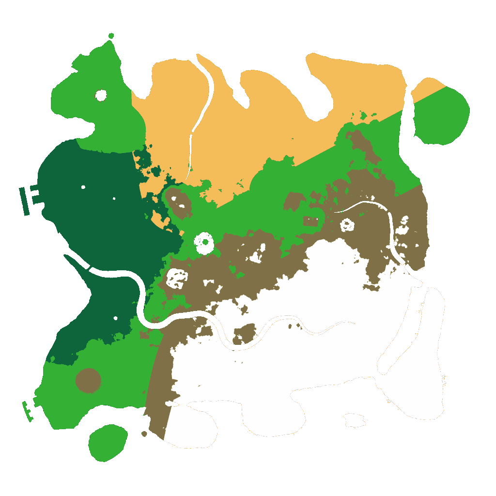 Biome Rust Map: Procedural Map, Size: 3500, Seed: 481981