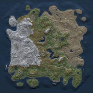 Thumbnail Rust Map: Procedural Map, Size: 4250, Seed: 1679407231, 15 Monuments