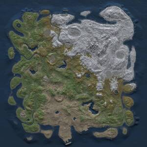 Thumbnail Rust Map: Procedural Map, Size: 5000, Seed: 1840391863, 16 Monuments