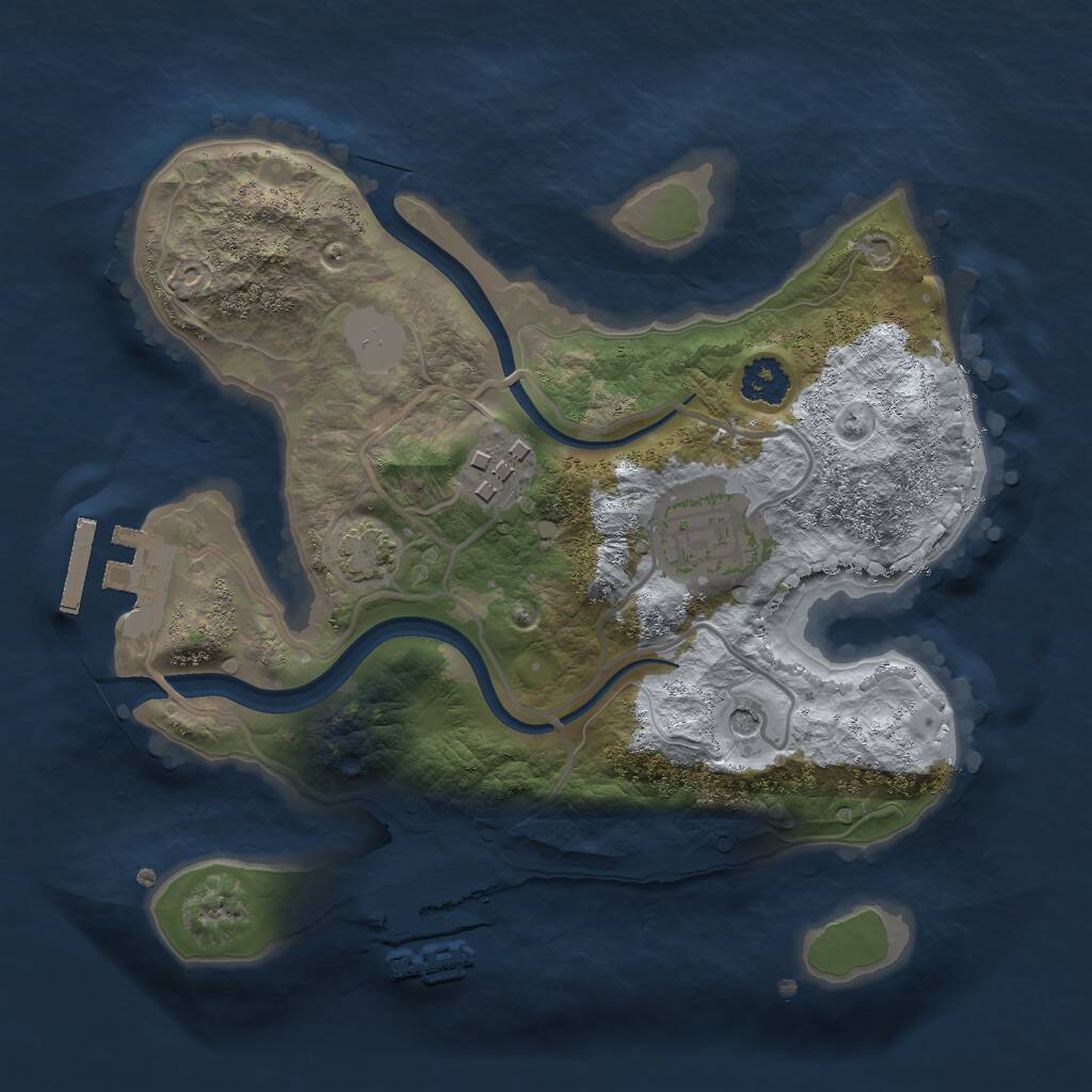 Rust Map: Procedural Map, Size: 2300, Seed: 915270265, 7 Monuments
