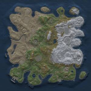 Thumbnail Rust Map: Procedural Map, Size: 3800, Seed: 1942177104, 16 Monuments