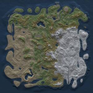 Thumbnail Rust Map: Procedural Map, Size: 5000, Seed: 791999581, 17 Monuments