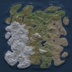 Thumbnail Rust Map: Procedural Map, Size: 4500, Seed: 896000581, 16 Monuments