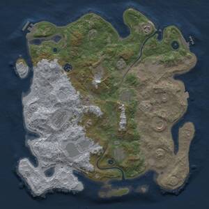 Thumbnail Rust Map: Procedural Map, Size: 3900, Seed: 539487177, 16 Monuments