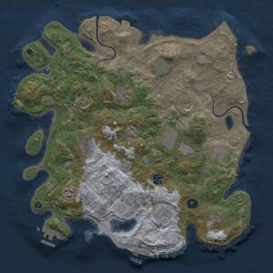 Thumbnail Rust Map: Procedural Map, Size: 3800, Seed: 65740868, 16 Monuments