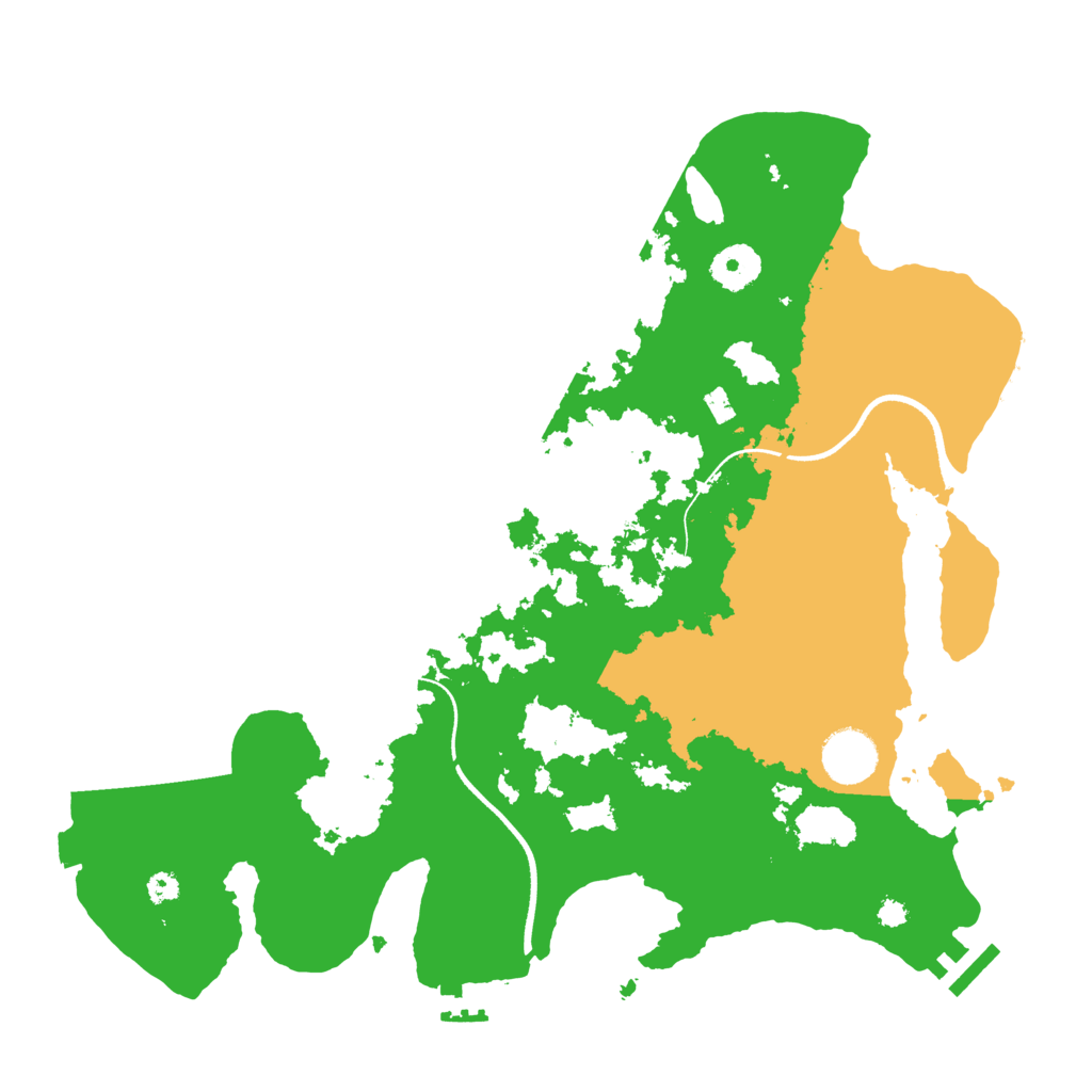 Biome Rust Map: Procedural Map, Size: 3500, Seed: 124578