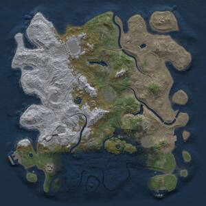 Thumbnail Rust Map: Procedural Map, Size: 4250, Seed: 630633042, 16 Monuments