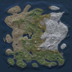 Thumbnail Rust Map: Procedural Map, Size: 4000, Seed: 1872650812, 13 Monuments