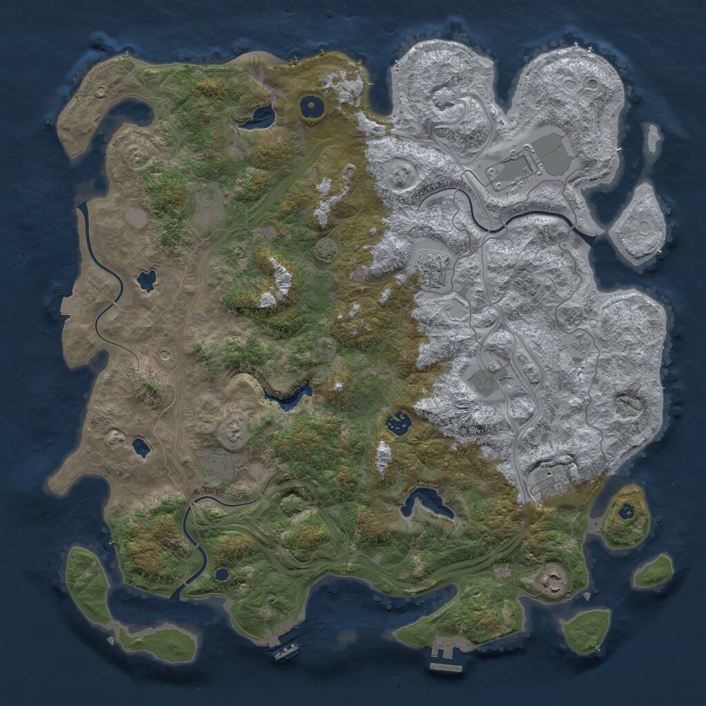 Rust Map: Procedural Map, Size: 4500, Seed: 371833109, 15 Monuments